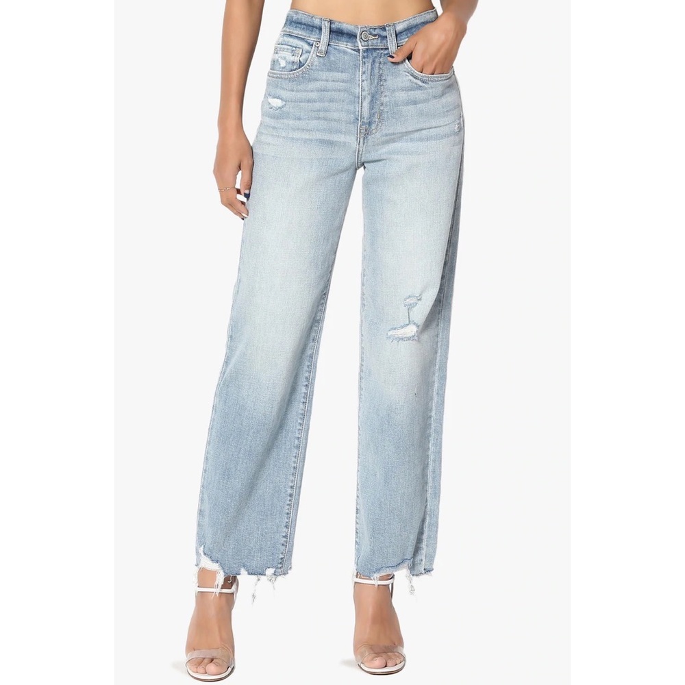 High rise wide leg crop lightly used